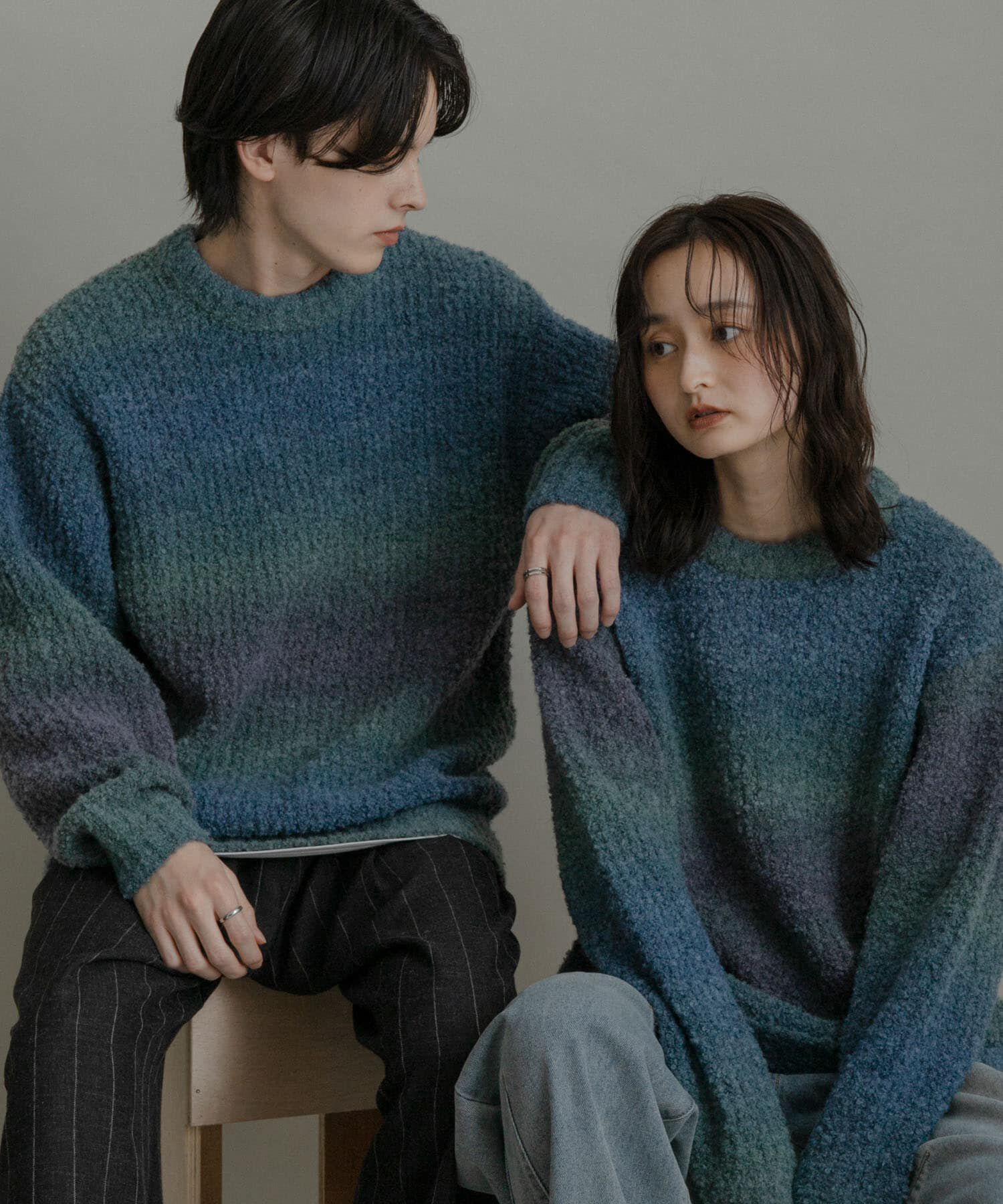 SENSE OF PLACE by URBAN RESEARCH「『ユニセックス』ブークレグラデーションニット」|ニット・セーター|