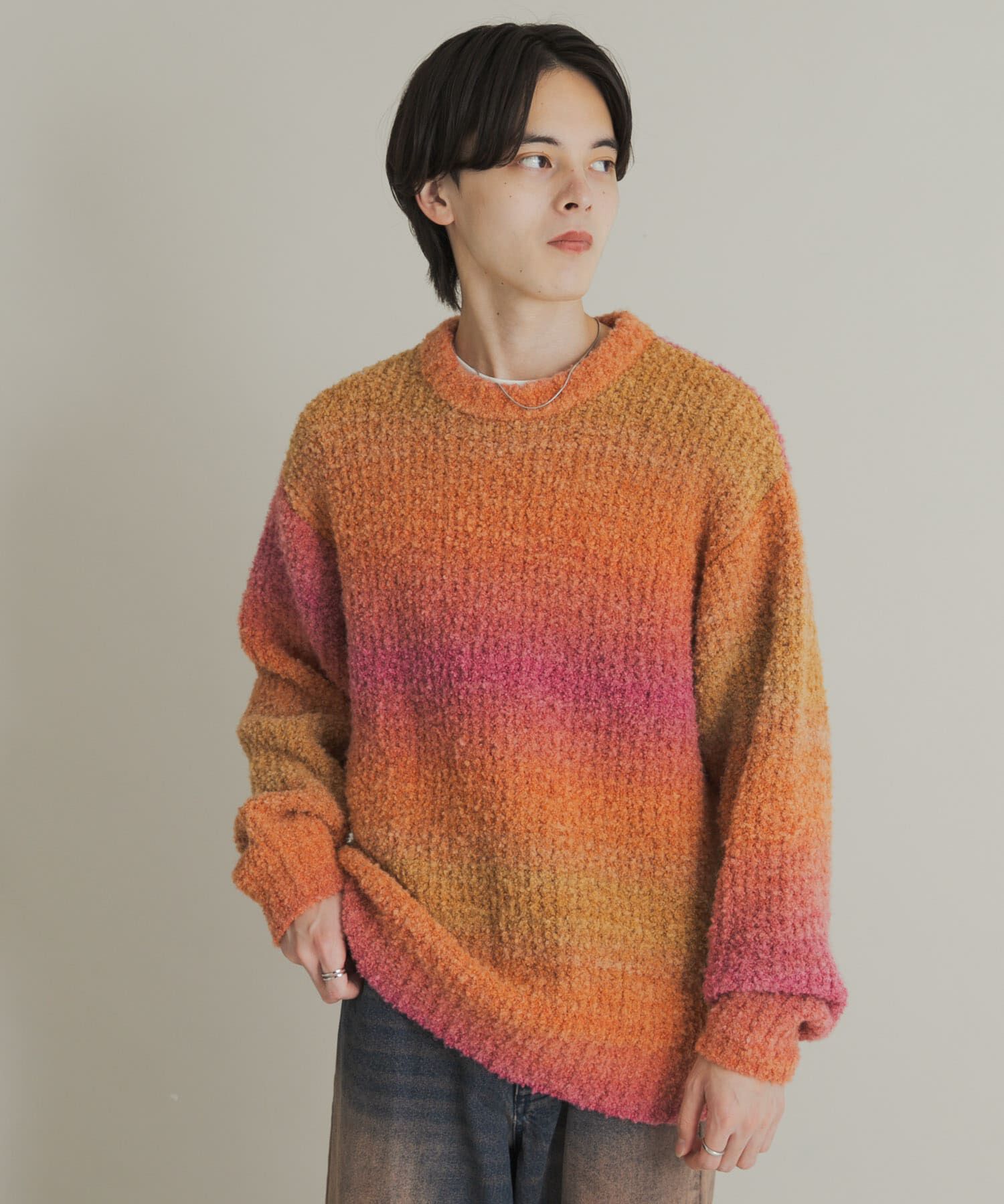 SENSE OF PLACE by URBAN RESEARCH「『ユニセックス』ブークレグラデーションニット」|ニット・セーター|
