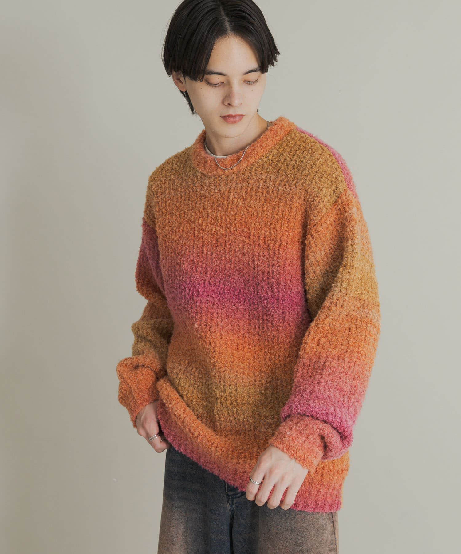 SENSE OF PLACE by URBAN RESEARCH「『ユニセックス』ブークレグラデーションニット」|ニット・セーター|