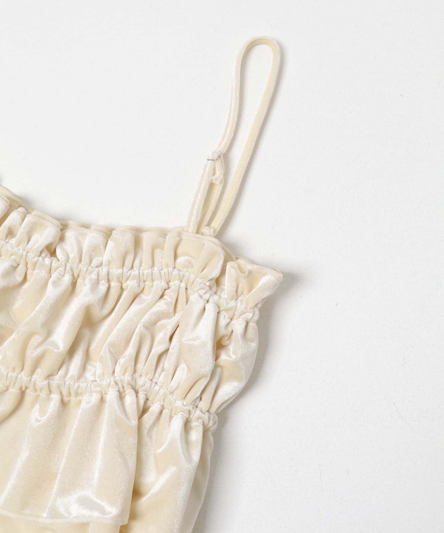 SENSE OF PLACE by URBAN RESEARCH「『洗濯可』フリルビスチェセットベロアトップ」|Tシャツ・カットソー|