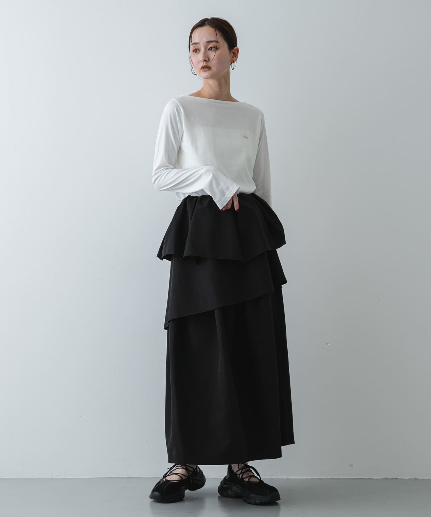 SENSE OF PLACE by URBAN RESEARCH「タックボリュームティアードスカート」|スカート|