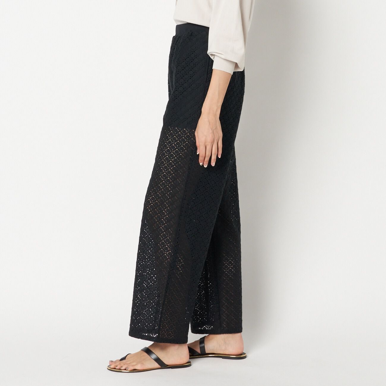 HELIOPOLE「HELIOPOLE LACE PANTS」|チノ|