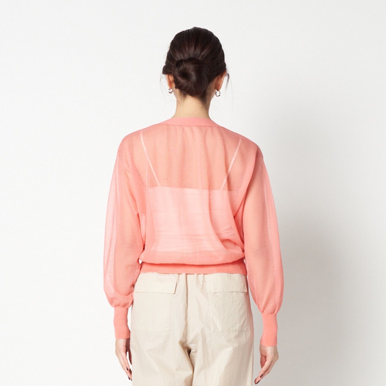 HELIOPOLE「HELIOPOLE SHEER  V NECK CARDIGAN」|ニット・セーター|