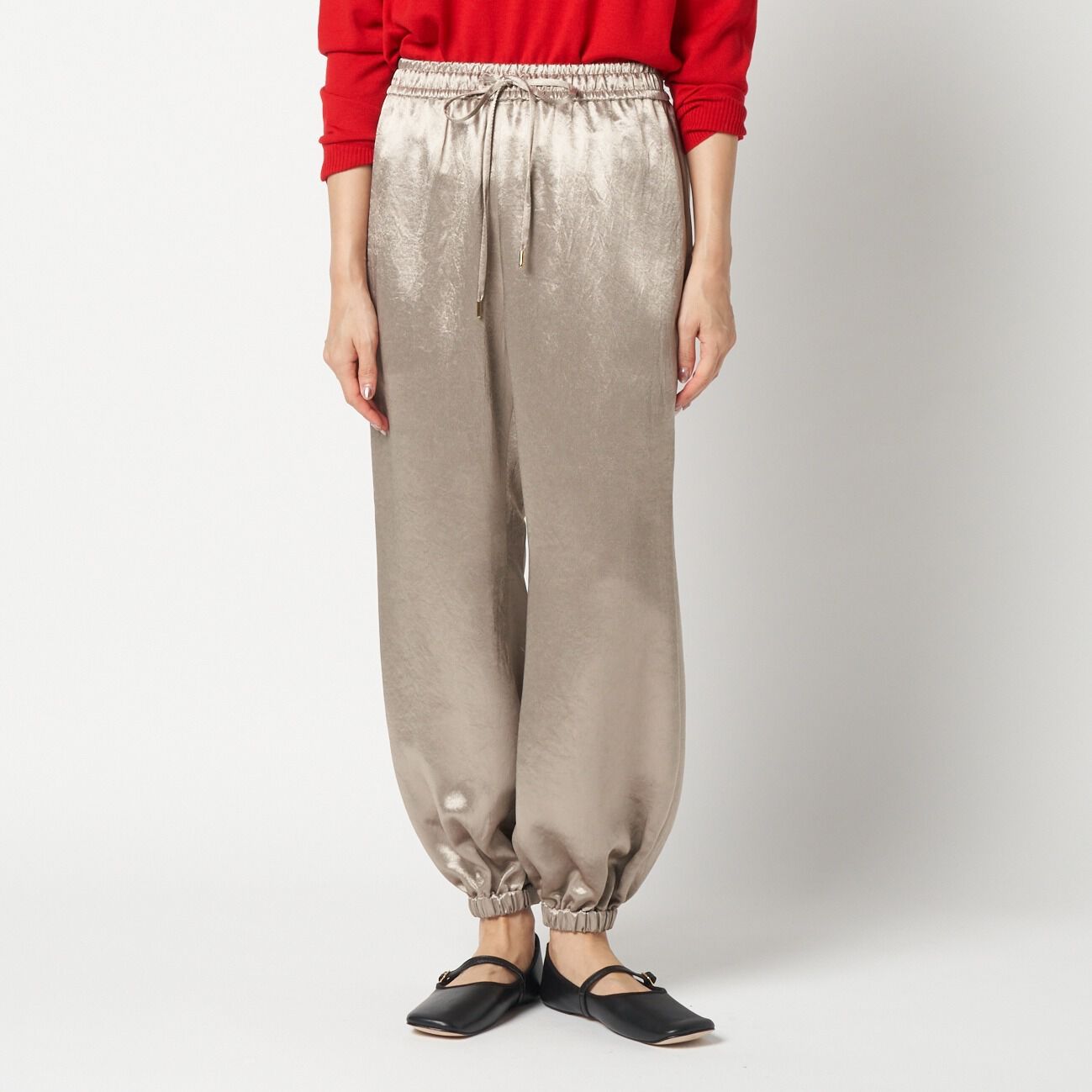 HELIOPOLE「HELIOPOLE SHINY TWILL BALLOON PANTS」|チノ|
