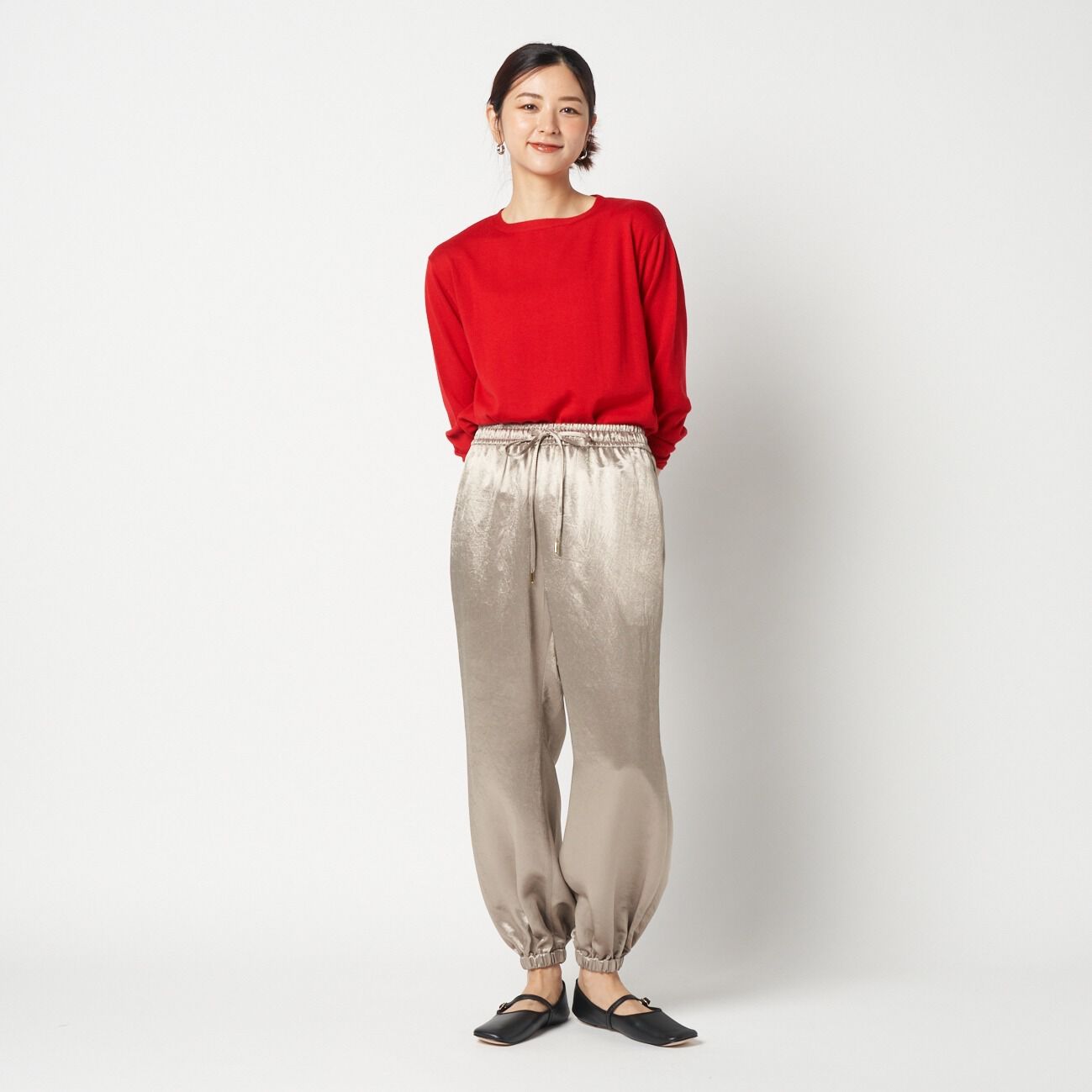 HELIOPOLE「HELIOPOLE SHINY TWILL BALLOON PANTS」|チノ|