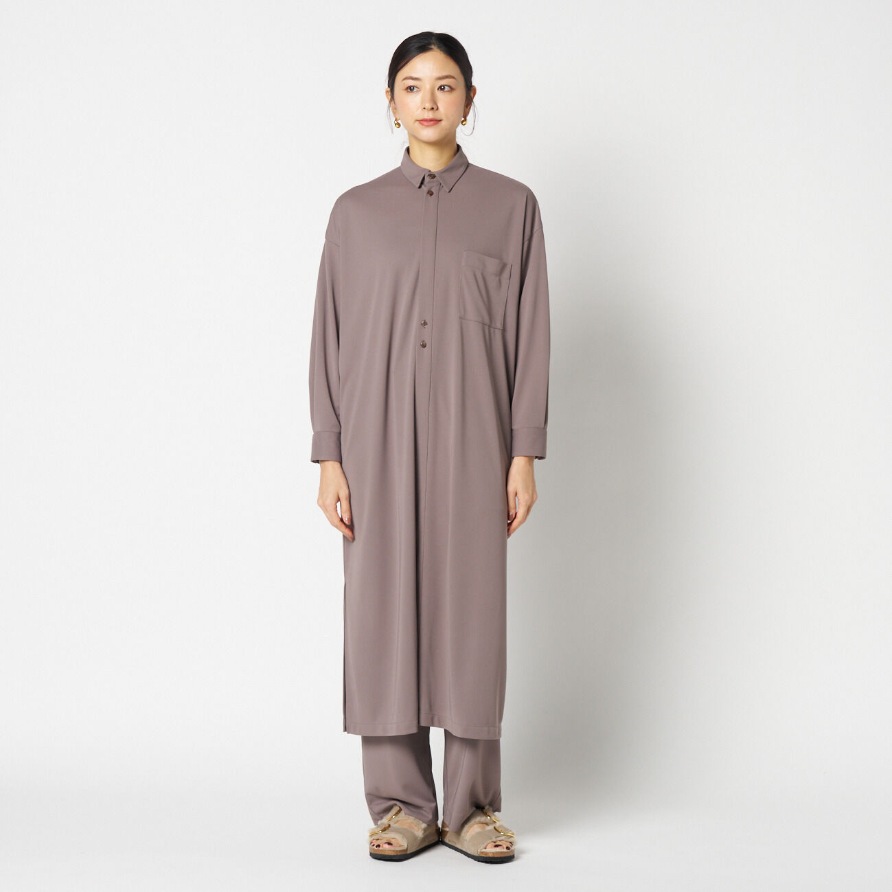HELIOPOLE「HELIOPOLE DRY TOUCH SMOOTH SHIRT DRESS」|ワンピース|