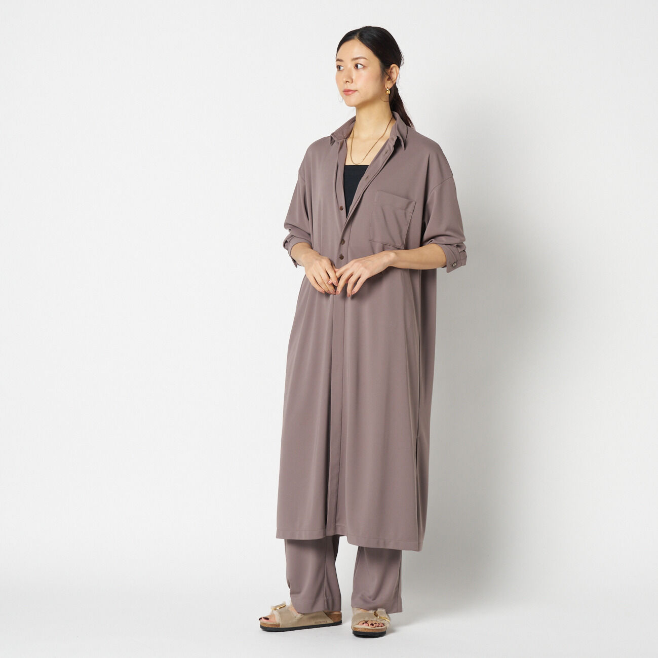 HELIOPOLE「HELIOPOLE DRY TOUCH SMOOTH SHIRT DRESS」|ワンピース|