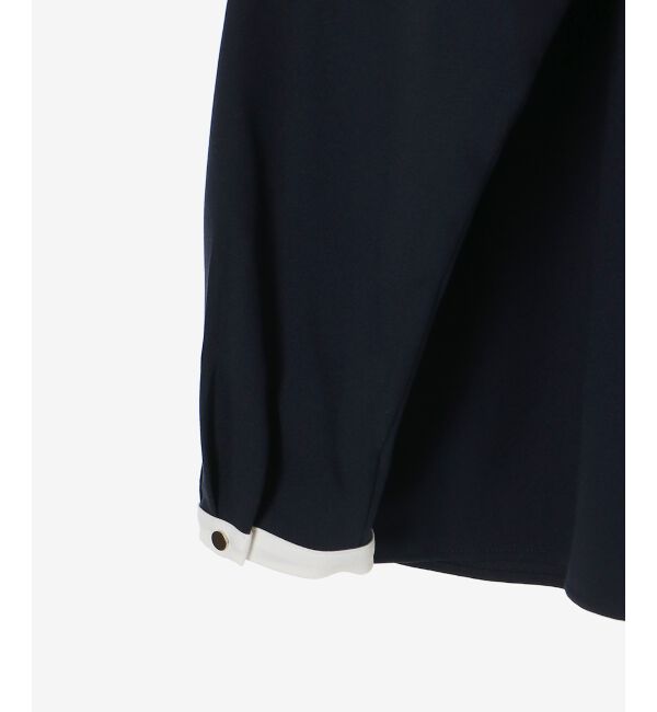  「【日本製】バイカラーボウタイブラウス」|シャツ・ブラウス|