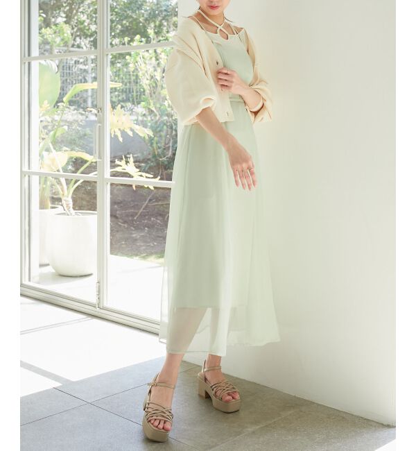 MAJESTICLEGON「ビジューボタンショートカーディガン」|ニット・セーター|