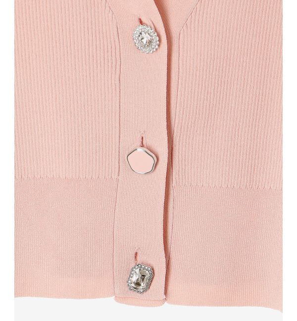 MAJESTICLEGON「ビジューボタンショートカーディガン」|ニット・セーター|