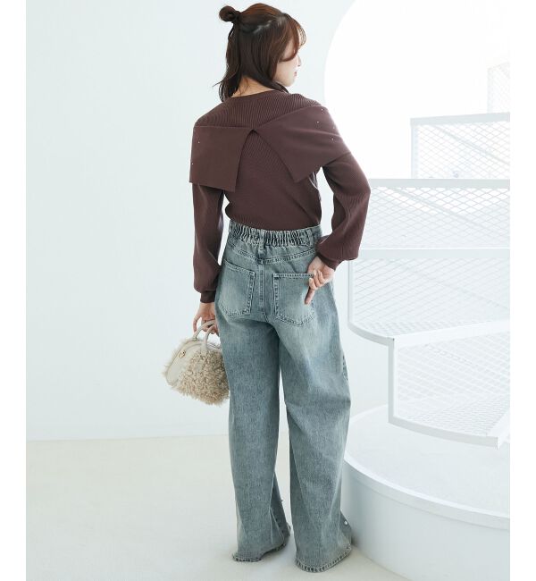  「アソートデザインリボンニットトップス」|ニット・セーター|