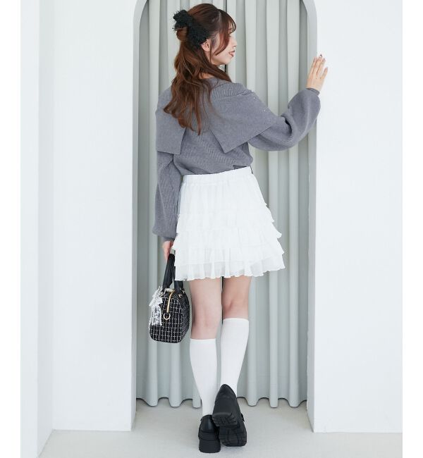  「アソートデザインリボンニットトップス」|ニット・セーター|