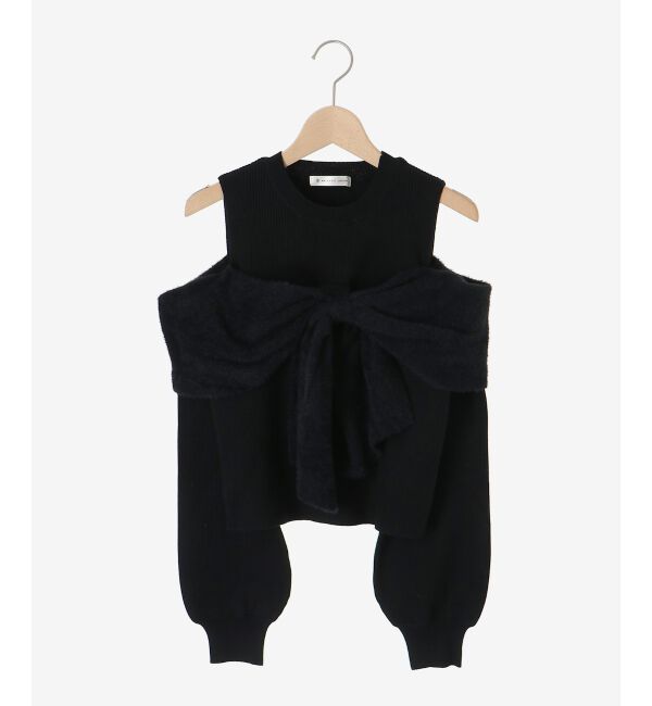  「アソートデザインリボンニットトップス」|ニット・セーター|