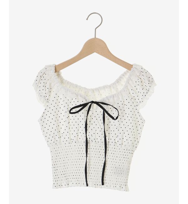  「バイカラープチフリルブラウス」|シャツ・ブラウス|