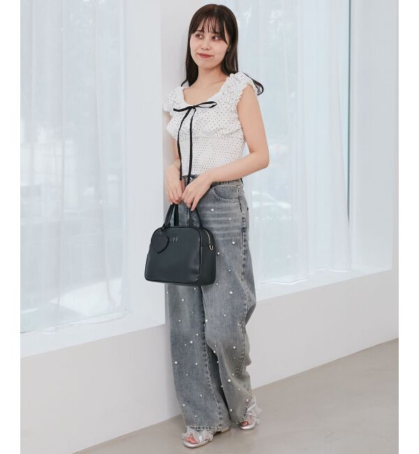  「バイカラープチフリルブラウス」|シャツ・ブラウス|