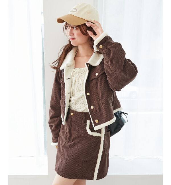  「ボアトリムクロップドジャケット」|その他|