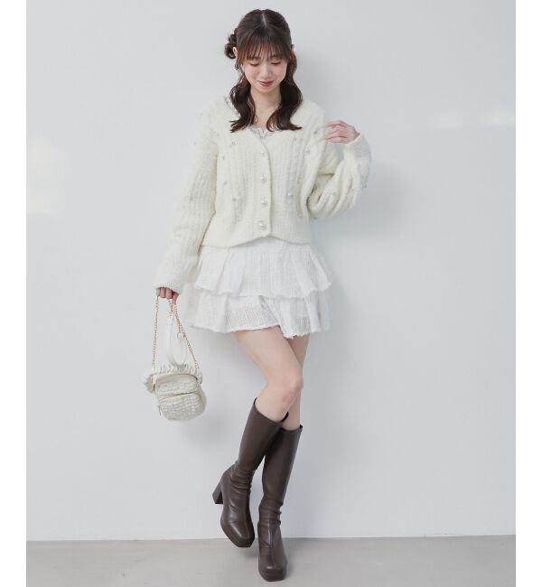  「ビジューマシュマロカーディガン」|カーディガン|