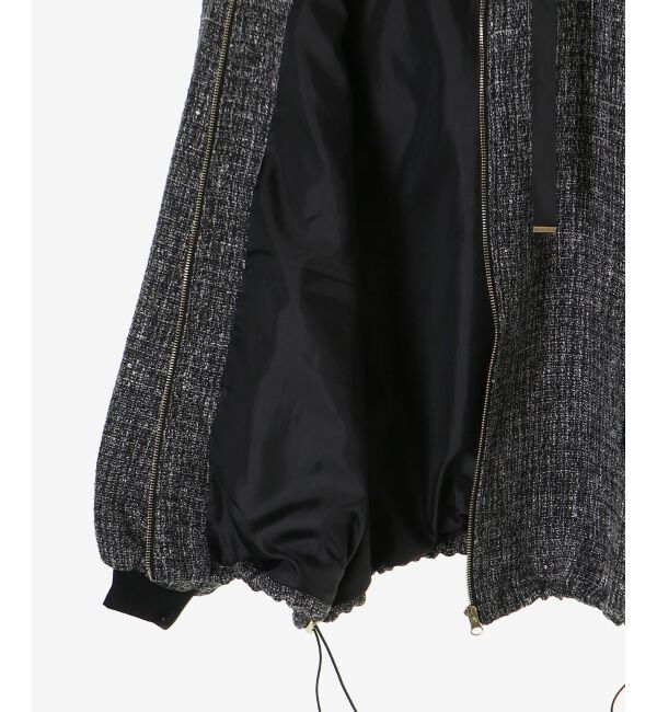  「キラキラツイードミディブルゾン」|ブルゾン・スタジャン|