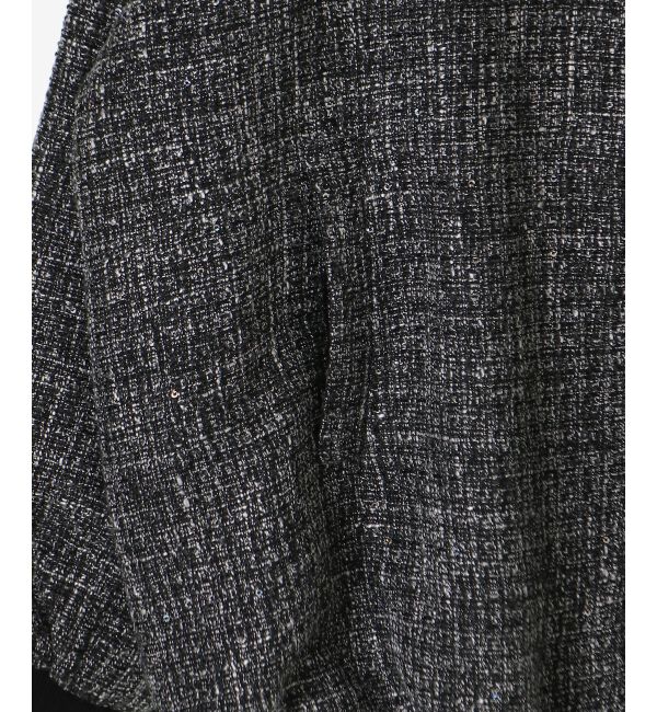  「キラキラツイードミディブルゾン」|ブルゾン・スタジャン|