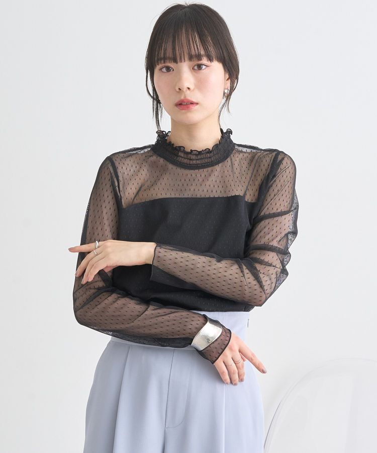 earth music&ecology「ドットチュールドッキングプルオーバー」|Tシャツ・カットソー|Black