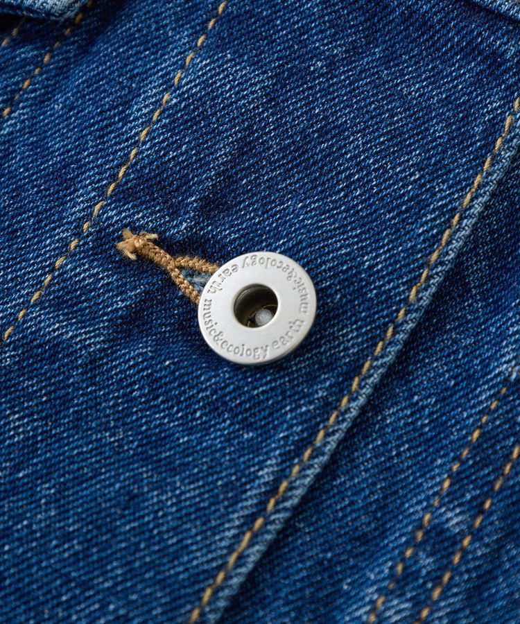 earth music&ecology「ノーカラーデニムジャケット」|テーラードジャケット|