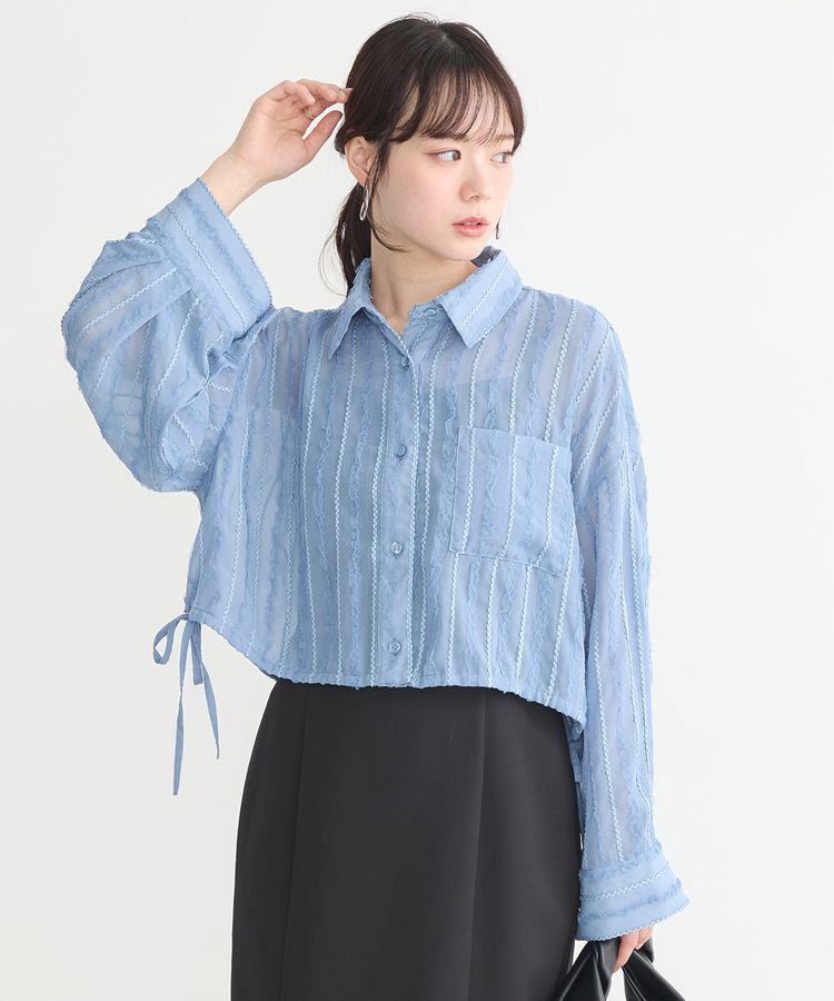 earth music&ecology「シアージャカードショートシャツ」|シャツ・ブラウス|