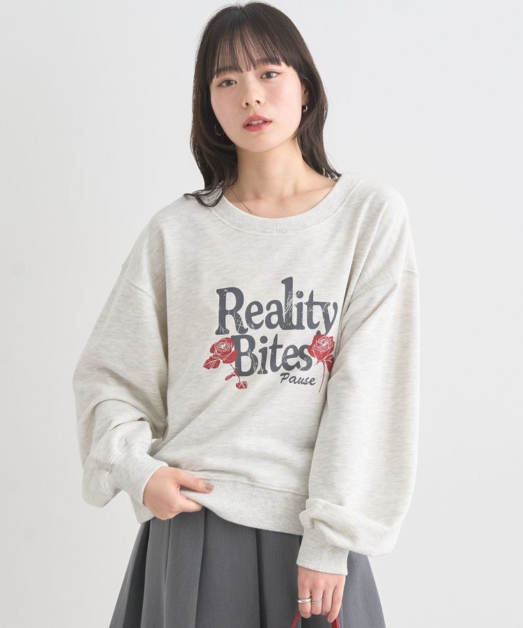 earth music&ecology「ローズ&times;ロゴグラフィックスウェット」|スウェット・ジャージ|Oatmeal