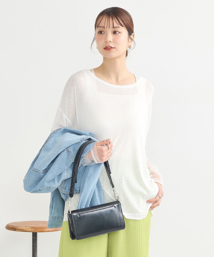 earth music&ecology「ラメシアースリーブプルオーバー」|Tシャツ・カットソー|