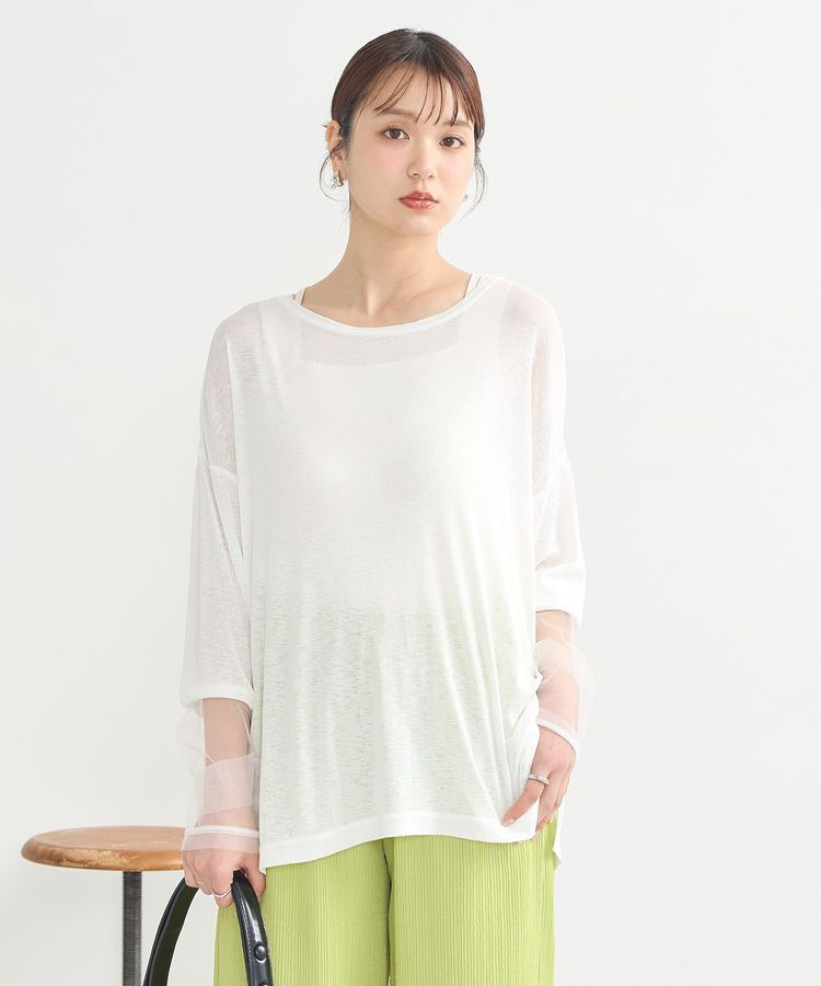 earth music&ecology「ラメシアースリーブプルオーバー」|Tシャツ・カットソー|