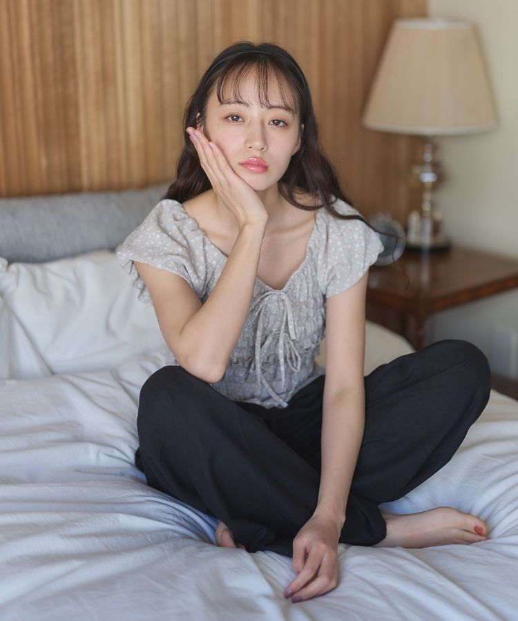 earth music&ecology「フレンチバルーンフリルブラウス」|シャツ・ブラウス|