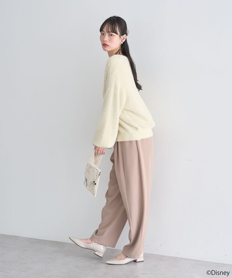 earth music&ecology「Disney/ポイントミッキーラメシャギーカーデ」|カーディガン|