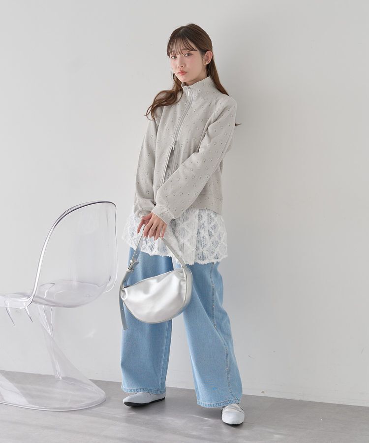 earth music&ecology「ダブルジップワッフルカーディガン」|カーディガン|