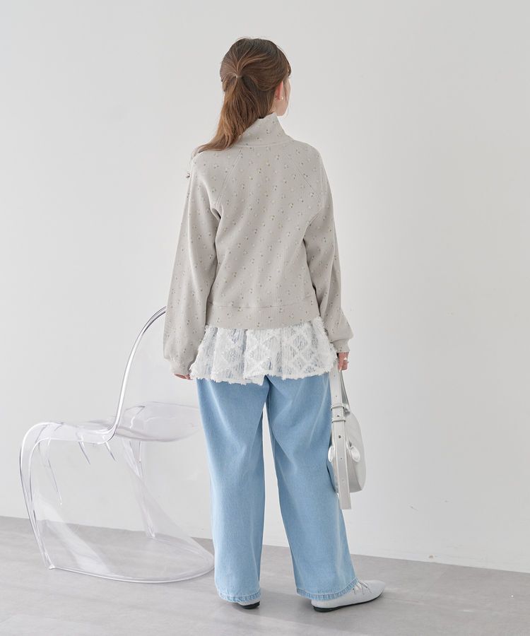 earth music&ecology「ダブルジップワッフルカーディガン」|カーディガン|