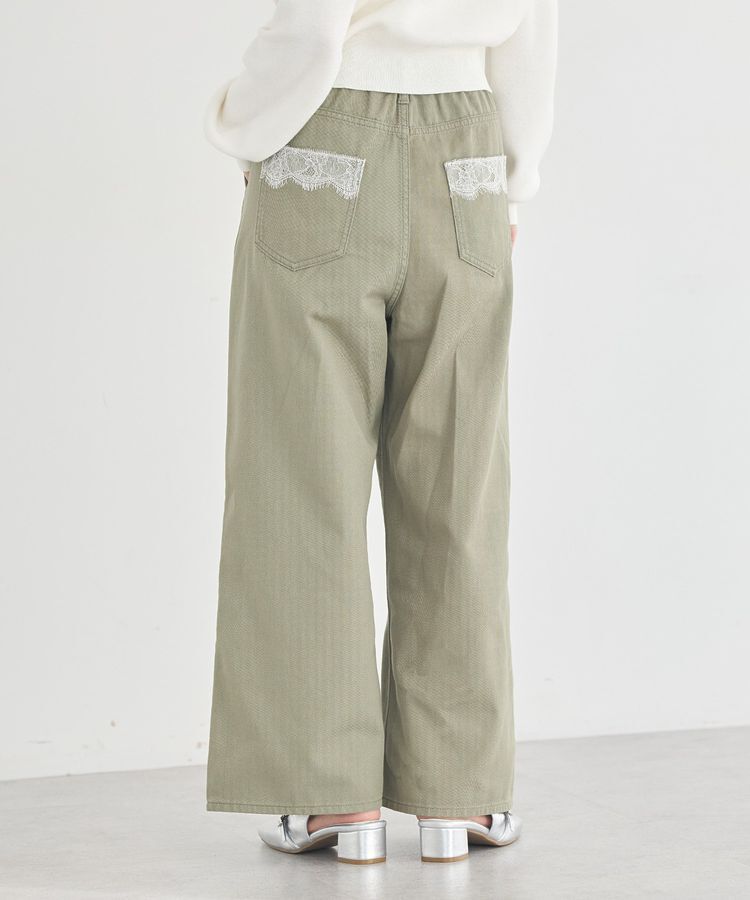 earth music&ecology「ポケットレースカラーパンツ」|その他|Light Green