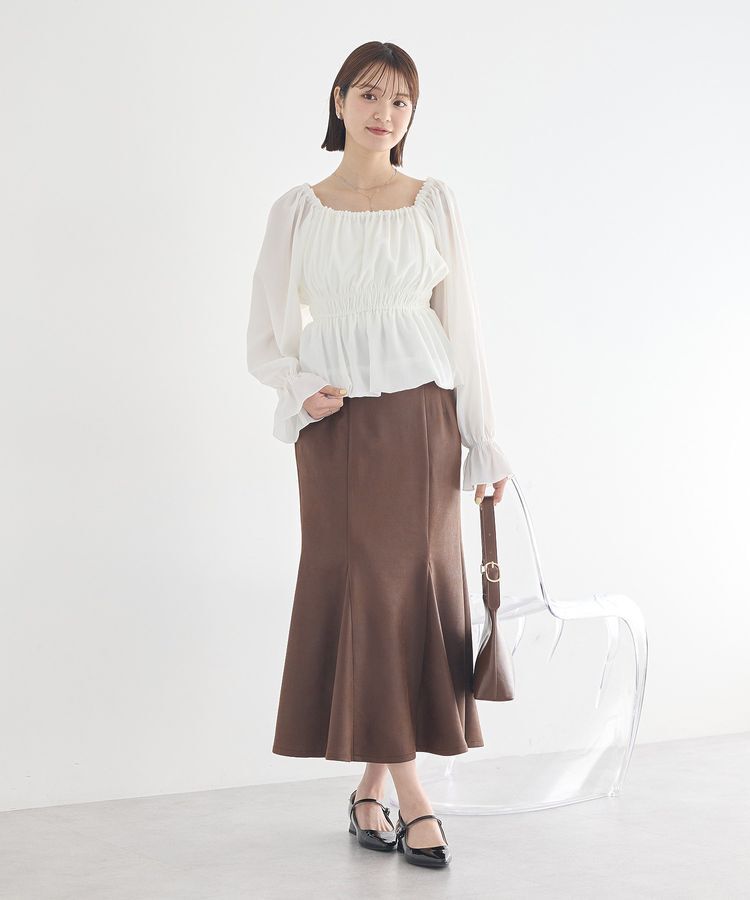 earth music&ecology「バルーンヘムブラウス」|シャツ・ブラウス|