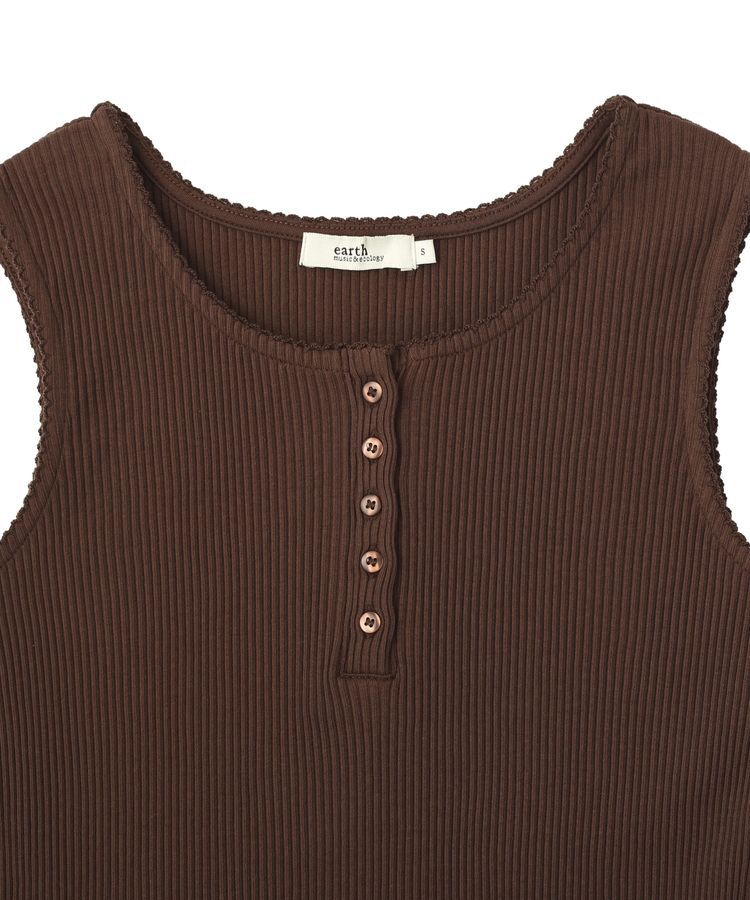 earth music&ecology「ピコミシンヘンリーネックタンクトップ」|キャミソール|