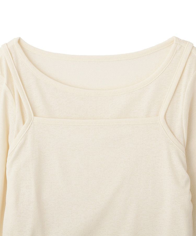 earth music&ecology「【SET2点】ツイストキャミレイヤードカットソー」|Tシャツ・カットソー|