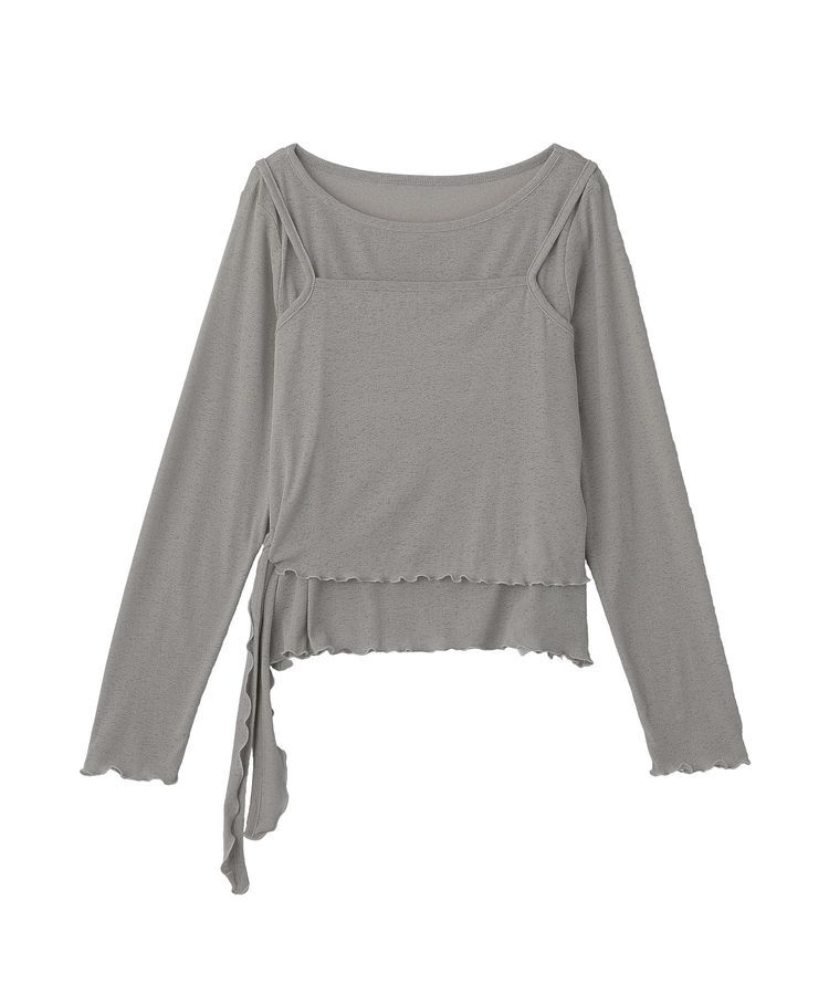 earth music&ecology「【SET2点】ツイストキャミレイヤードカットソー」|Tシャツ・カットソー|