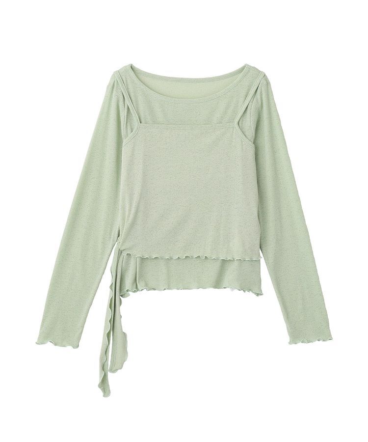 earth music&ecology「【SET2点】ツイストキャミレイヤードカットソー」|Tシャツ・カットソー|