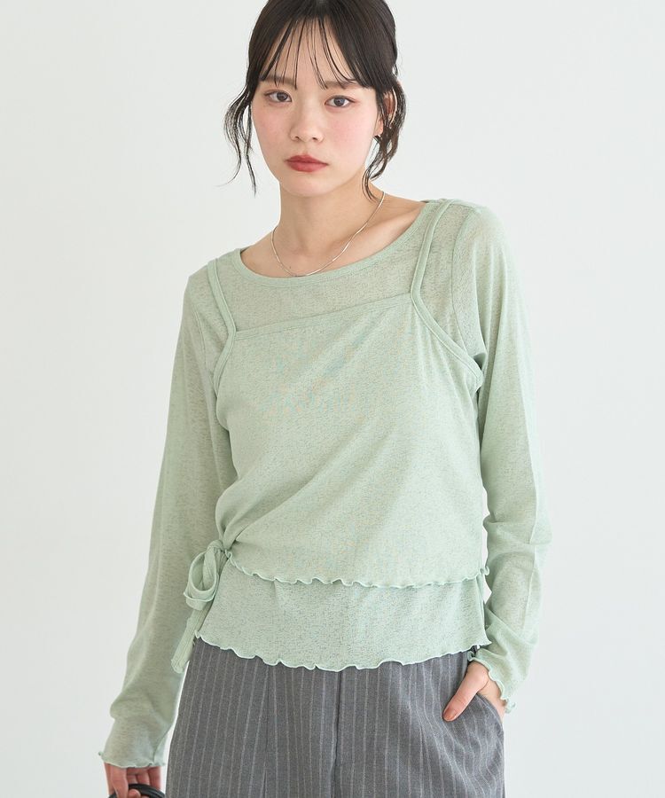 earth music&ecology「【SET2点】ツイストキャミレイヤードカットソー」|Tシャツ・カットソー|Mint