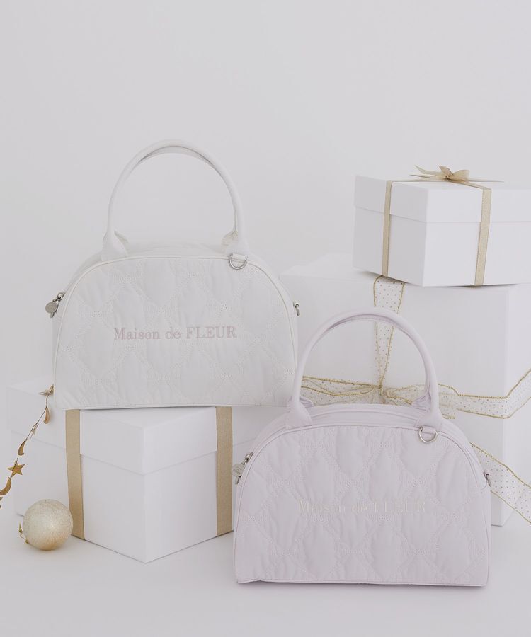 Maison de FLEUR「リボンキルティング2Wayボストンバッグ」|ハンドバッグ|