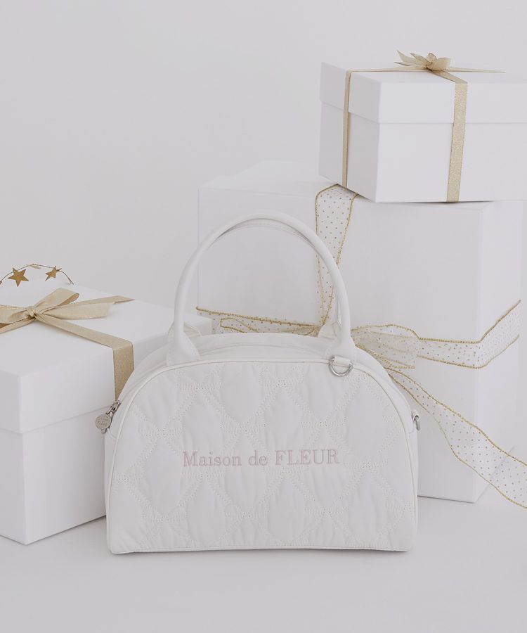 Maison de FLEUR「リボンキルティング2Wayボストンバッグ」|ハンドバッグ|