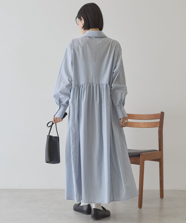 AMERICAN HOLIC「【イージーケア】ギャザーシャツワンピース」|ワンピース|