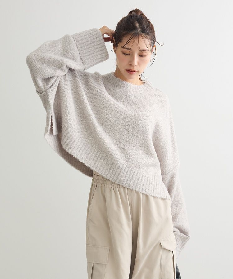 Green Parks「・Petit Fleur ブークレワイドニット」|ニット・セーター|