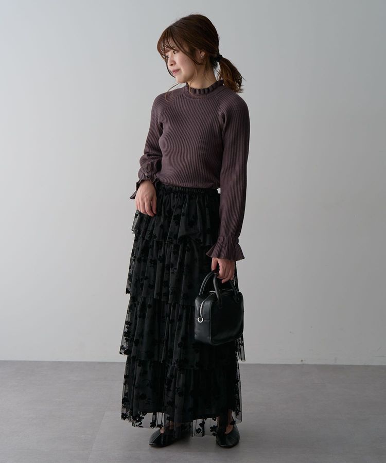 Green Parks「・ELENCARE DUE フロッキーptチュールスカート」|スカート|