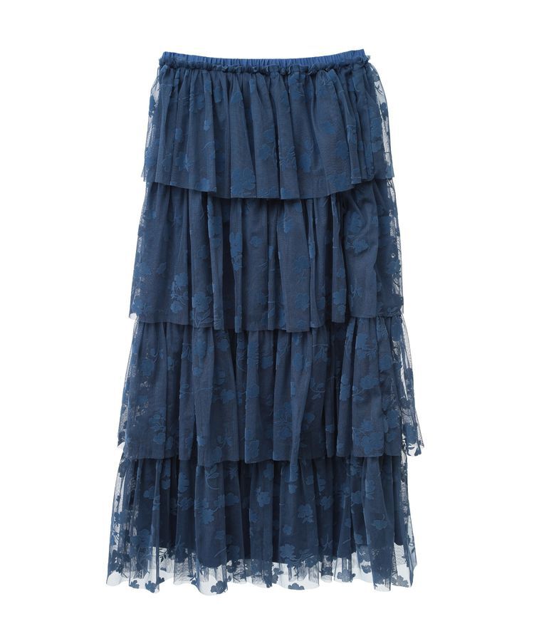 Green Parks「・ELENCARE DUE フロッキーptチュールスカート」|スカート|