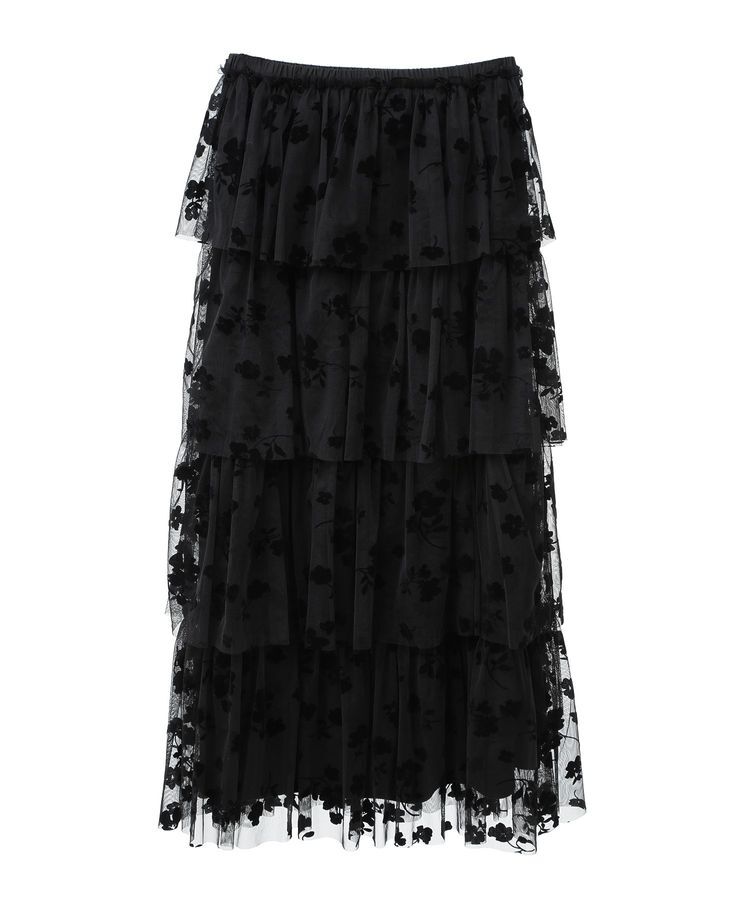 Green Parks「・ELENCARE DUE フロッキーptチュールスカート」|スカート|