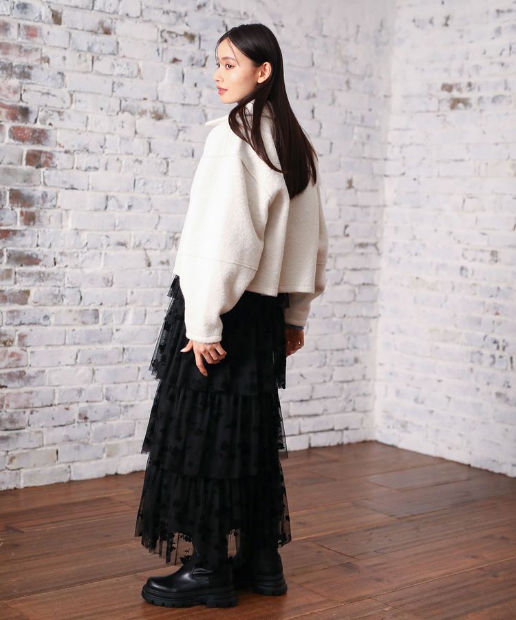 Green Parks「・ELENCARE DUE フロッキーptチュールスカート」|スカート|