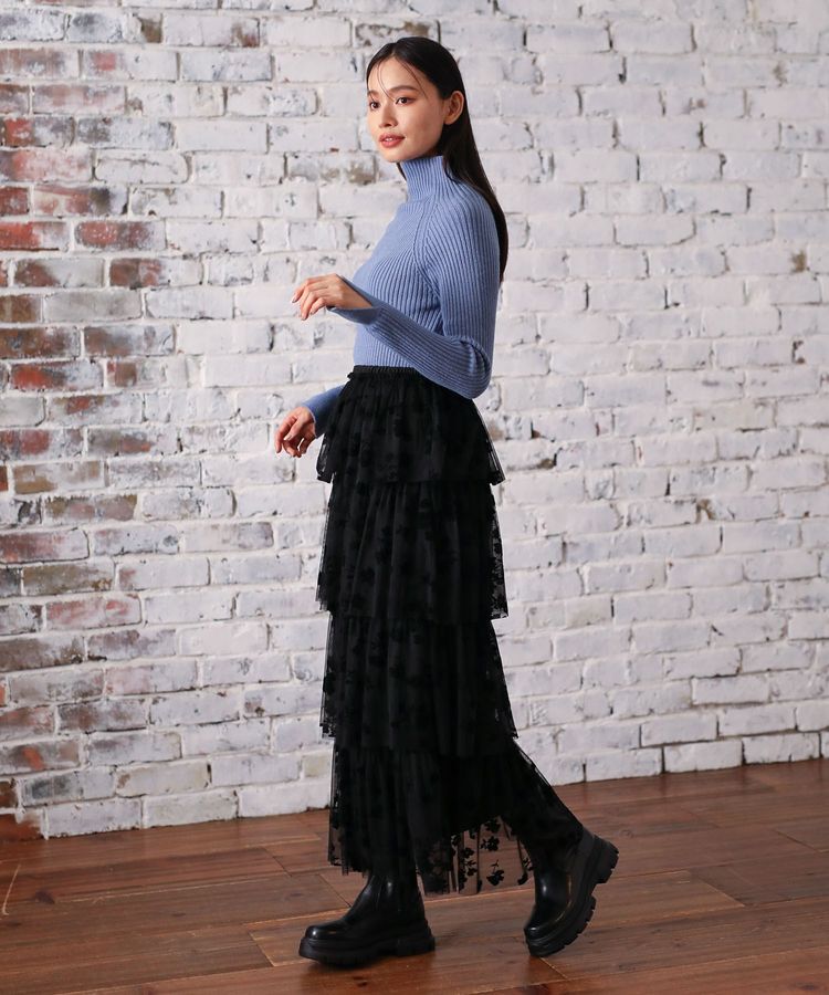 Green Parks「・ELENCARE DUE フロッキーptチュールスカート」|スカート|