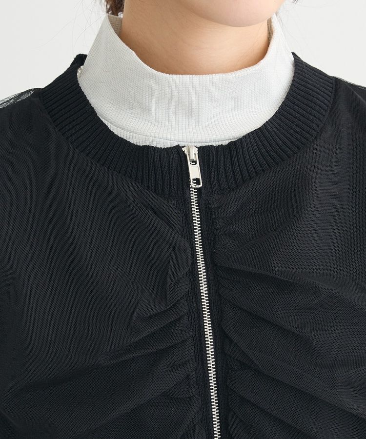 armonia「チュールドッキングニットzipベスト」|ベスト・ジレ|